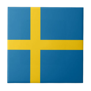 Azulejo De Cerâmica Bandeira sueca (Suecia)