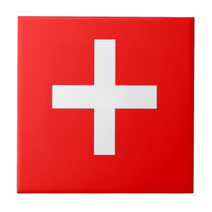Azulejo De Cerâmica Bandeira suíça