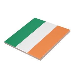 Azulejo De Cerâmica Bandeira tricolor irlandesa patriótica moderna