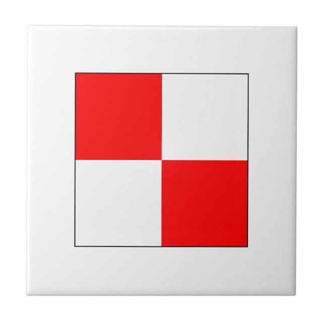Azulejo De Cerâmica Bandeira U do ICS (Frente)