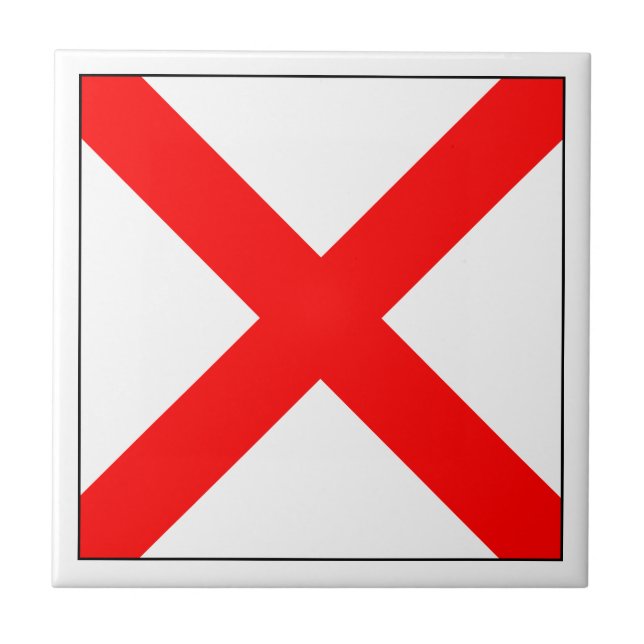 Azulejo De Cerâmica Bandeira V do ICS (Frente)