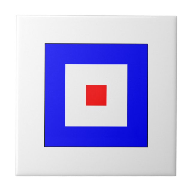 Azulejo De Cerâmica Bandeira W do ICS (Frente)