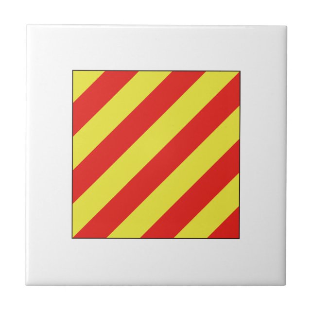 Azulejo De Cerâmica Bandeira Y do ICS (Frente)