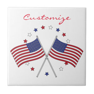 Azulejo De Cerâmica Bandeiras americanas Thunder_Cove patriótico 4o