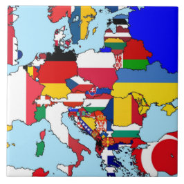 Azulejo De Cerâmica bandeiras de Europa