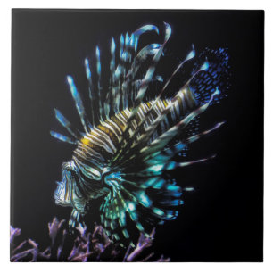 Azulejo De Cerâmica bandeja de natação lionfish