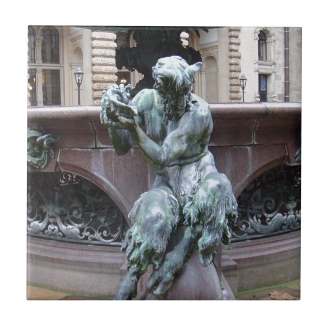 Azulejo De Cerâmica Bandeja grega do deus (Frente)