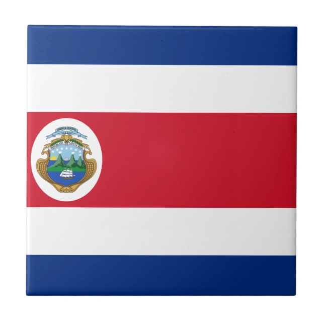 Azulejo De Cerâmica Bandera de Costa Rica - bandeira de Costa Rica (Frente)
