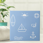 Azulejo De Cerâmica Banheira de Crianças Isoladas no Oceano Azul<br><div class="desc">Traga vibrações no verão para casa com o nosso azulejo de cerâmica para Banhroom Blue Summer Ocean Kids SEM-Padrões. Um toque de elegância do mar para o seu espaço!</div>