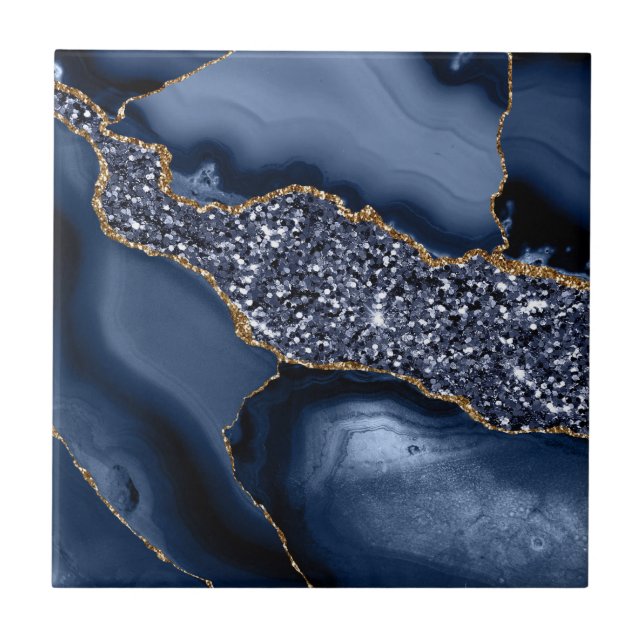 Azulejo De Cerâmica Banhroom de Cozinha Moderna do Agato Dourado Azul (Frente)