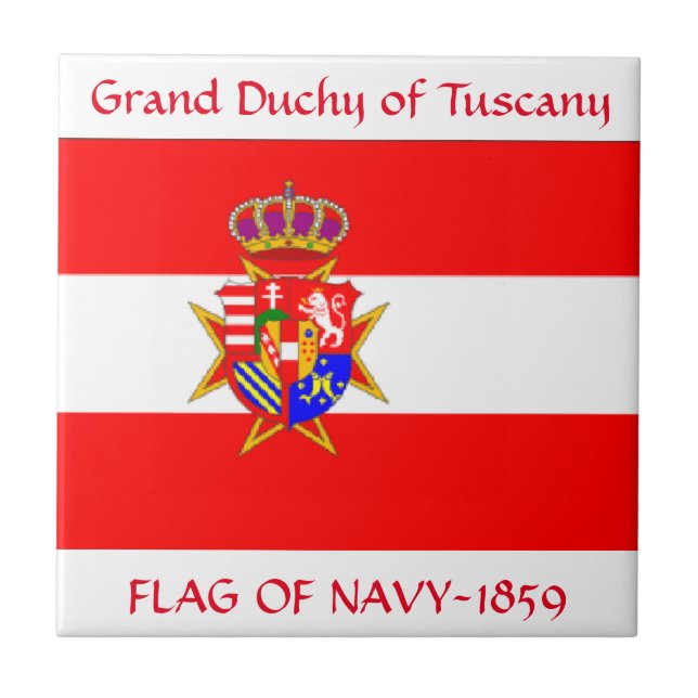 Azulejo De Cerâmica Banner Grão-Ducado da Toscana (Frente)