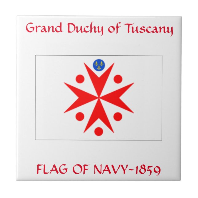 Azulejo De Cerâmica Banner Grão-Ducado da Toscana (Frente)