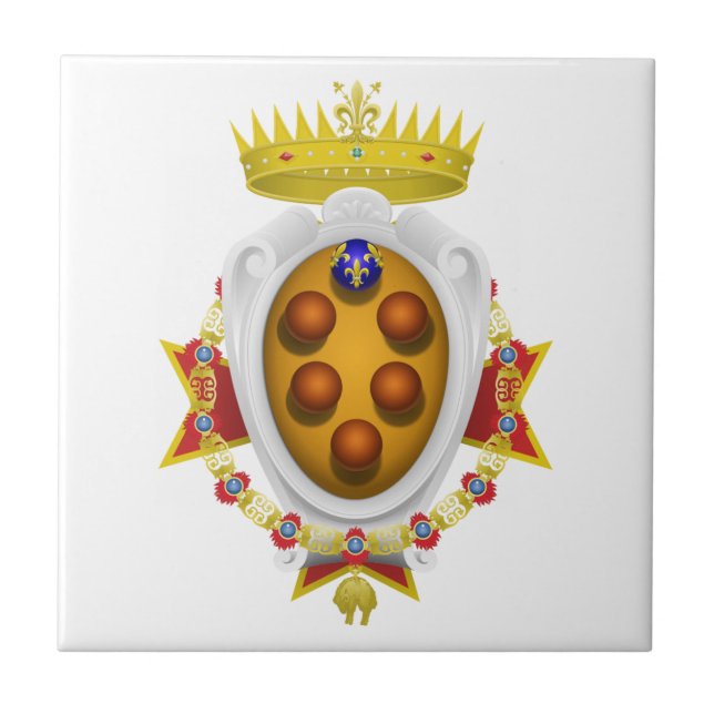 Azulejo De Cerâmica Banner Grão-Ducado da Toscana (Frente)