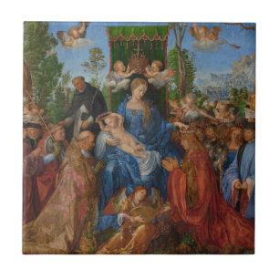 Azulejo De Cerâmica Banquete das Rosa, 1506 (óleo sobre madeira)