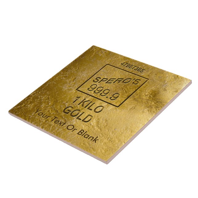 Azulejo De Cerâmica Bar Dourado (Lateral)