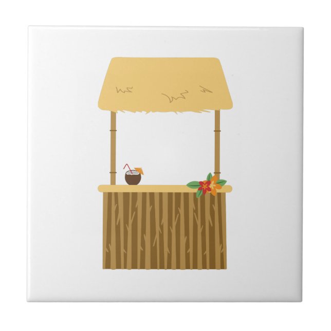 Azulejo De Cerâmica Bar Tiki (Frente)