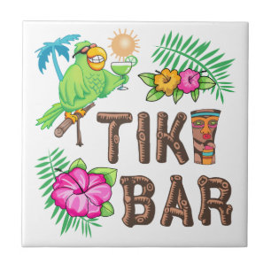 AZULEJO DE CERÂMICA BAR TROPICAL TIKI