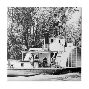 Azulejo De Cerâmica Barco a Remo no Rio Murray Victoria