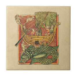 Azulejo De Cerâmica Barco Naufragado em Baleia