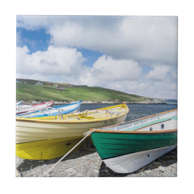 Azulejo De Cerâmica Barcos a remos tradicionais (Frente)