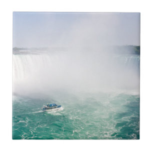Azulejo De Cerâmica Barcos e Ferradura Caem das Cataratas de Niágara