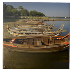 Azulejo De Cerâmica Barcos no lago entre Kyauktawgyi Paya e