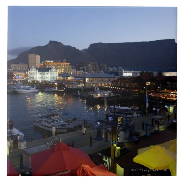 Azulejo De Cerâmica Barcos no porto, África do Sul (Frente)