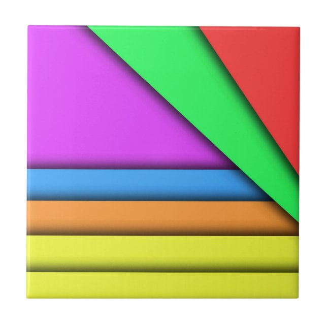 Azulejo De Cerâmica Bares de cor (Frente)