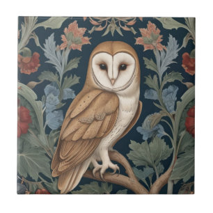 Azulejo De Cerâmica Barn Owl William Morris Estilo virado para a direi