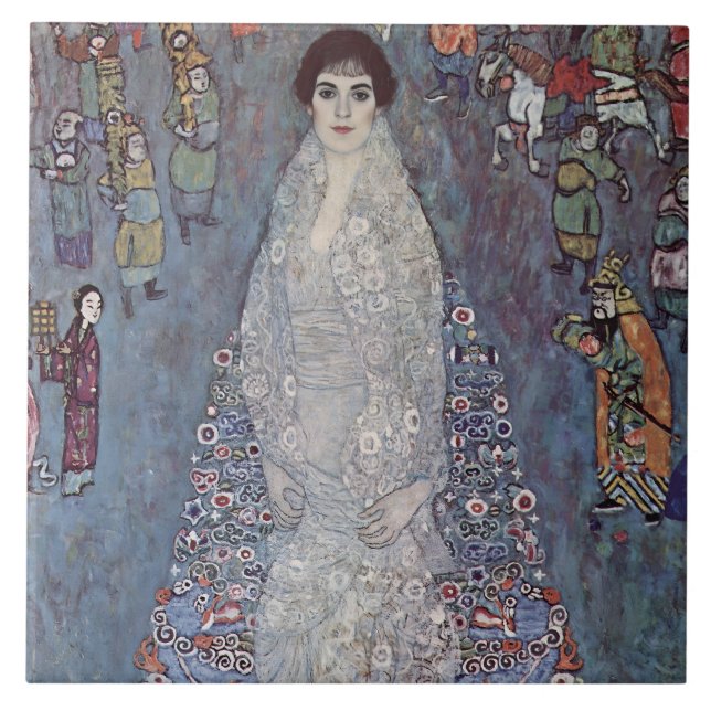 Azulejo De Cerâmica Baroness Elisabeth Bachofen-Echt by Gustav Klimt (Frente)