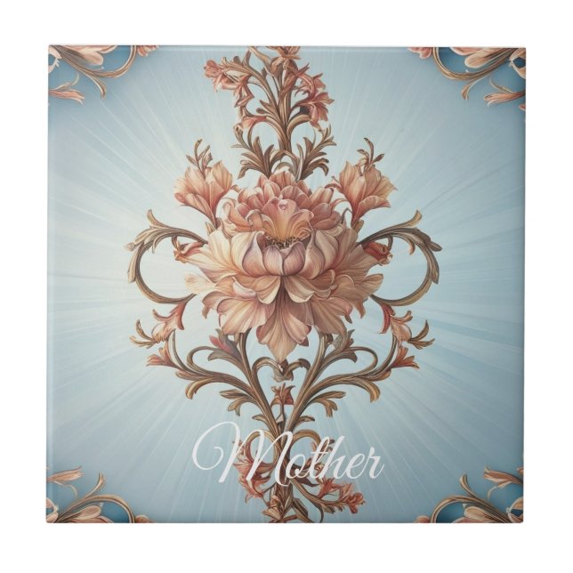 Azulejo De Cerâmica Baroque Rose  (Frente)