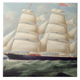 Azulejo De Cerâmica Barque "Clendovey" da tosquiadeira (óleo em