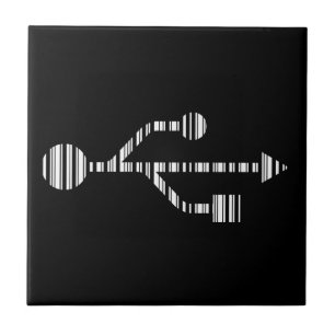 Azulejo De Cerâmica BARRA DE LOGO USB CÓDIGO DE BARRAS Padrão de códig