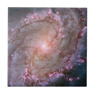 Azulejo De Cerâmica Barred Spiral Galaxy Messier 83.