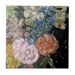 Azulejo De Cerâmica Barroco Floral - Buquê<br><div class="desc">Barroco Floral II de Melissa Wang. Possui uma variedade de flores brilhantes e estreitas no estilo barroco.</div>