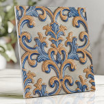Azulejo De Cerâmica Barroco - Rolagem Damask Azul - Estilo Italiano Do<br><div class="desc">Traga a opulência do design Barroco Italiano para sua casa com este belo azulejo cerâmico. Inspirado em trabalhos de rolagem clássicos e cores damasco, o azulejo apresenta um design elevado, texturizado, em tons de azul e ouro, sobre um fundo leve e neutro. Este azulejo é perfeito para adicionar um toque...</div>