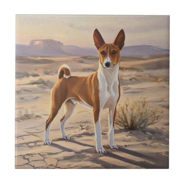 Azulejo De Cerâmica Basenji (Frente)
