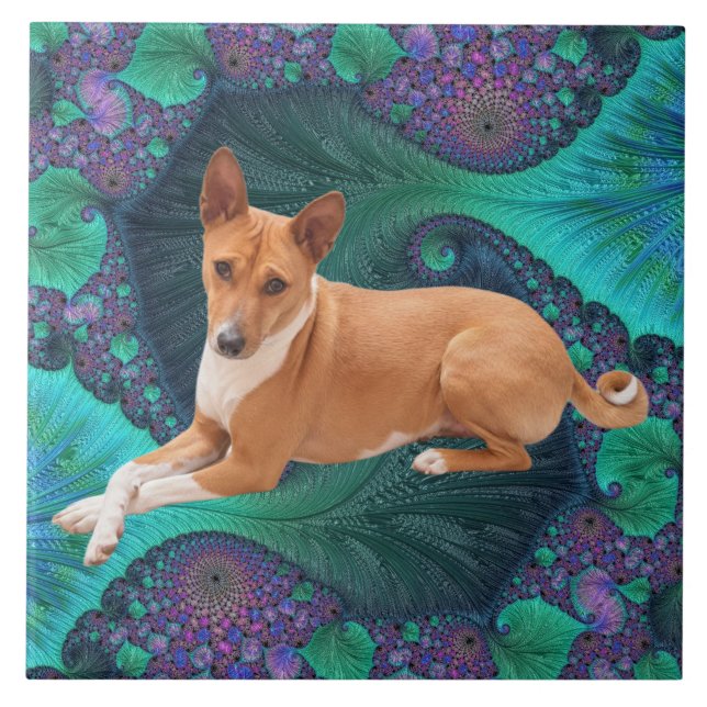 Azulejo De Cerâmica Basenji Dog  (Frente)