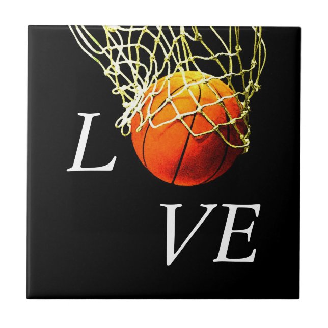 Azulejo De Cerâmica Basketball I Love (Frente)