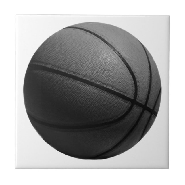 Azulejo De Cerâmica Basquete preto e branco (Frente)