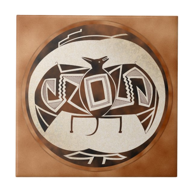 Azulejo De Cerâmica Bastão-Corvo de Mimbres (Frente)