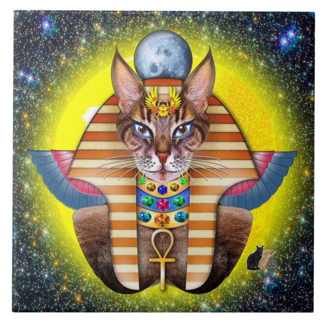 Azulejo De Cerâmica Bastet (Frente)