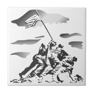 Azulejo De Cerâmica Batalha de Iwo Jima