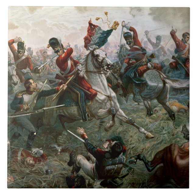 Azulejo De Cerâmica Batalha de Waterloo, o 18 de junho de 1815, 1898 (Frente)