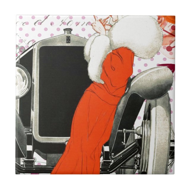 Azulejo De Cerâmica batente de polkadots (Frente)