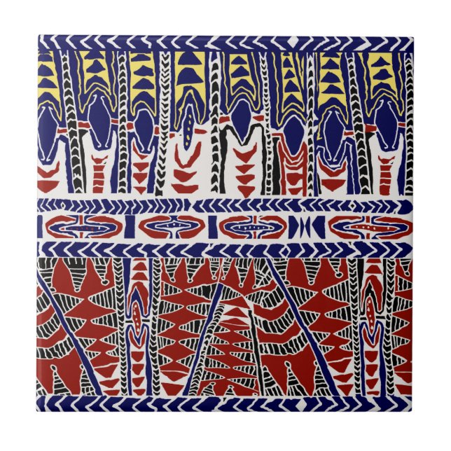 Azulejo De Cerâmica Batik de Samoa dos Mares do Sul (Frente)