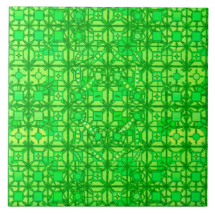 Azulejo De Cerâmica Batik tribal - máscaras do verde esmeralda