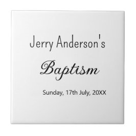 Azulejo De Cerâmica Batismo católico crianças modernas e simples QR mí