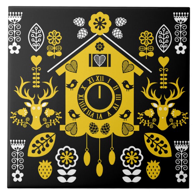 Azulejo De Cerâmica Bauernmalerei Folk Art (Frente)
