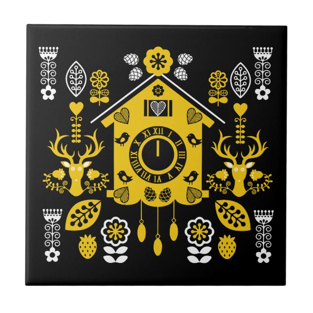 Azulejo De Cerâmica Bauernmalerei Folk Art (Frente)